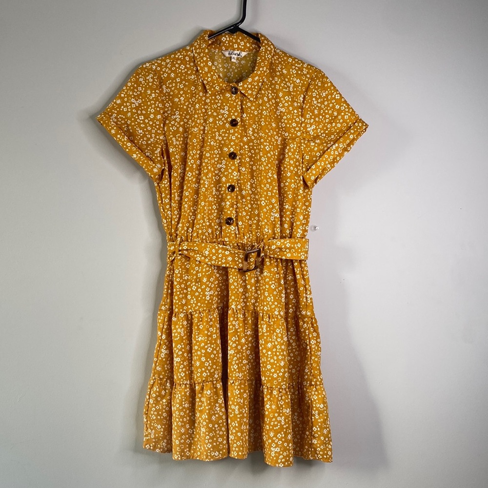 Hint of Blush Mustard Dress